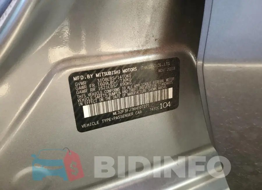 ML32F3FJ7KHF07271 Photo# 12