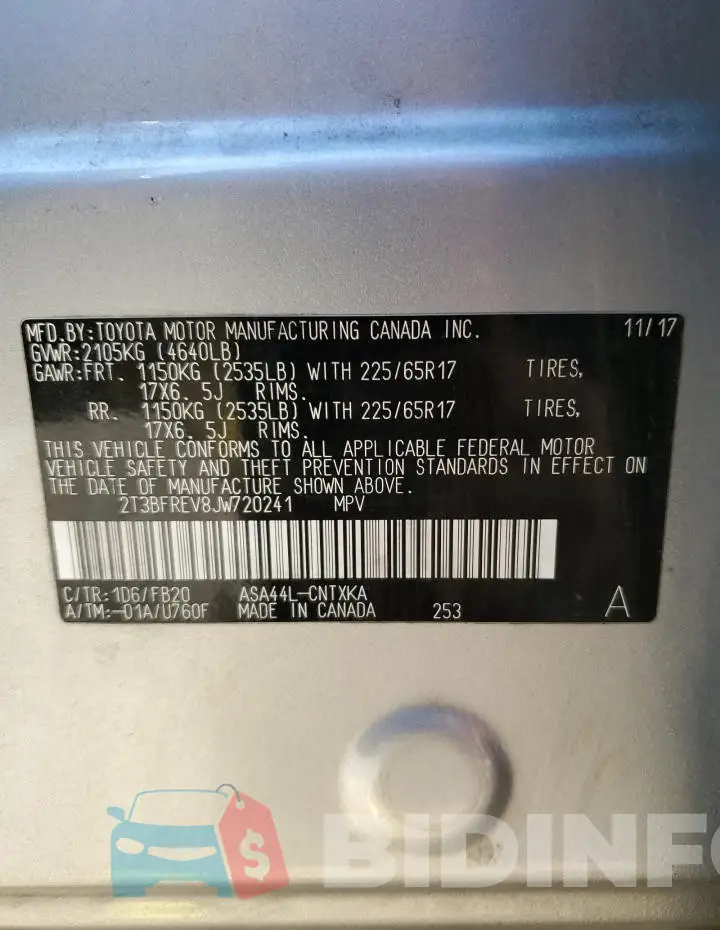 2T3BFREV8JW720241 Photo# 12