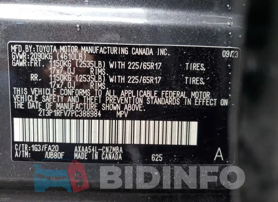 2T3P1RFV7PC388984 Photo# 13
