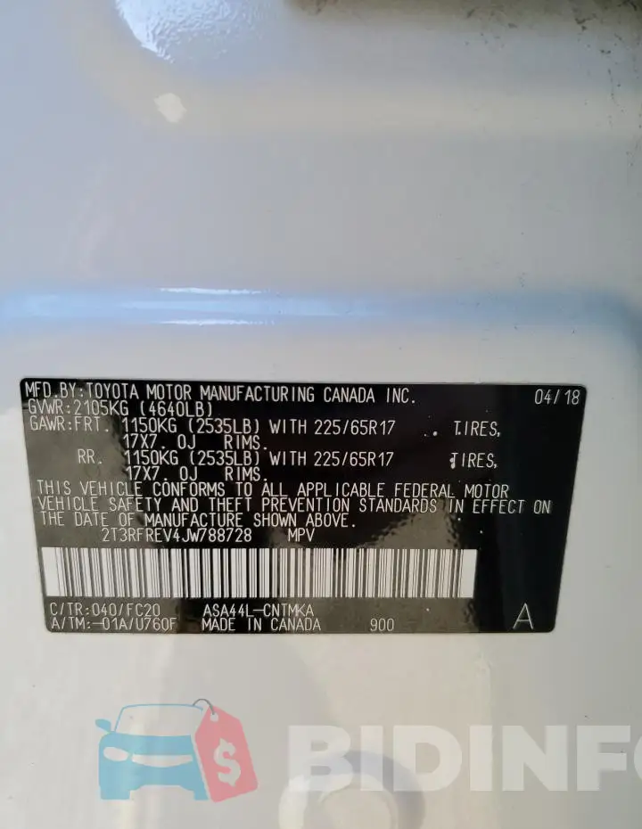 2T3RFREV4JW788728 Photo# 13