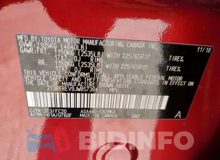 2T3RFREV9JW857364 Photo# 12