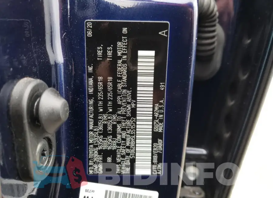 5TDGZRBH5LS515752 Photo# 13