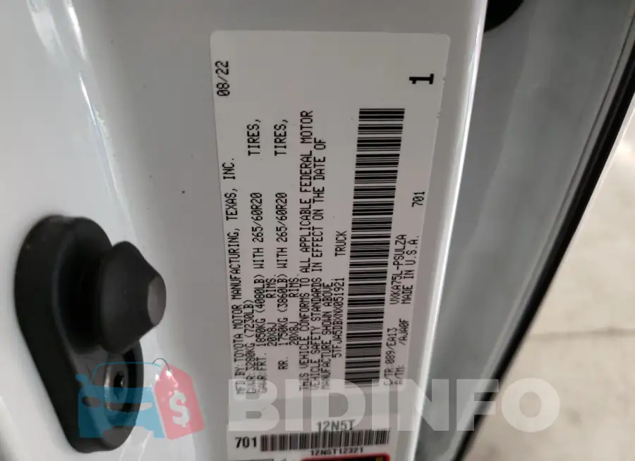 5TFJA5DBXNX051921 Photo# 12