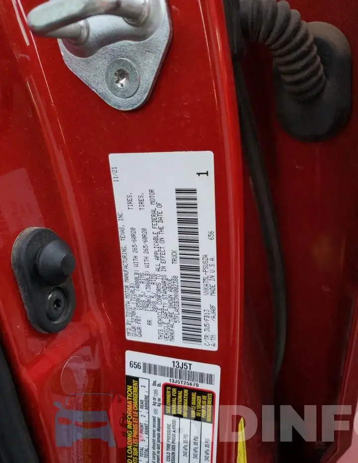5TFLA5DB3NX002388 Photo# 12