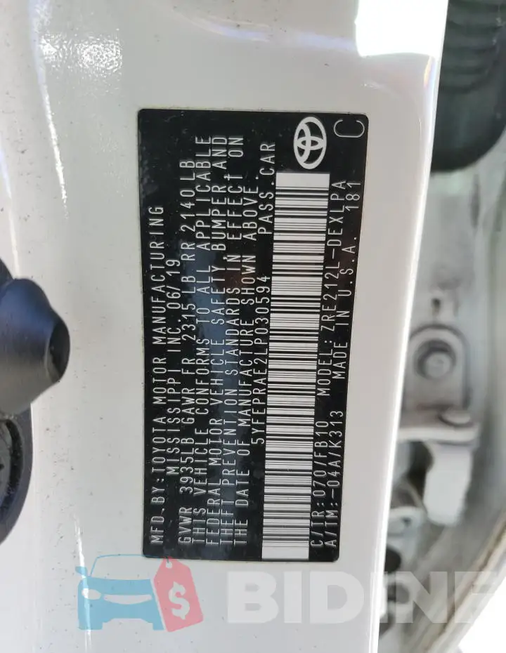 5YFEPRAE2LP030594 Photo# 12