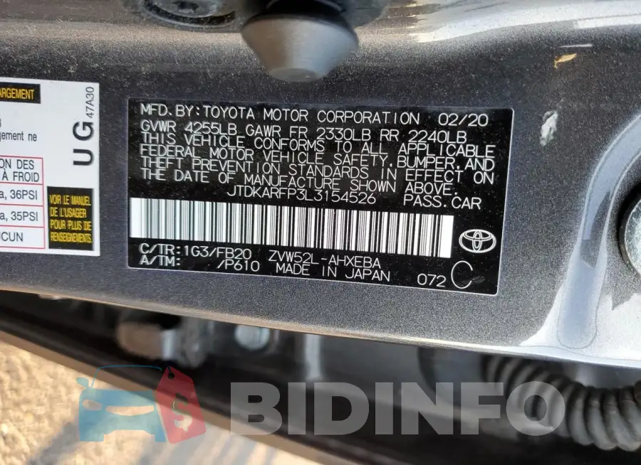 JTDKARFP3L3154526 Photo# 12