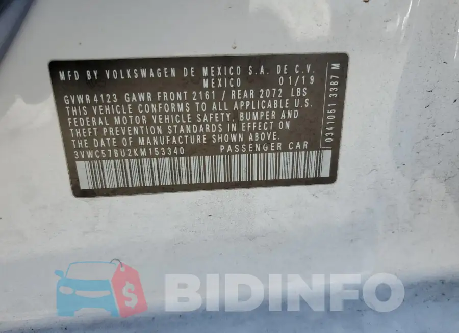 3VWC57BU2KM153340 Photo# 12