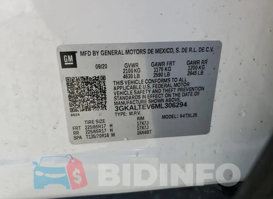 3GKALTEV6ML306294 Photo# 13