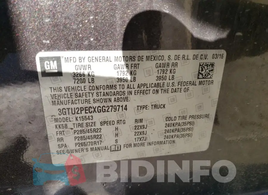 3GTU2PECXGG279714 Photo# 12