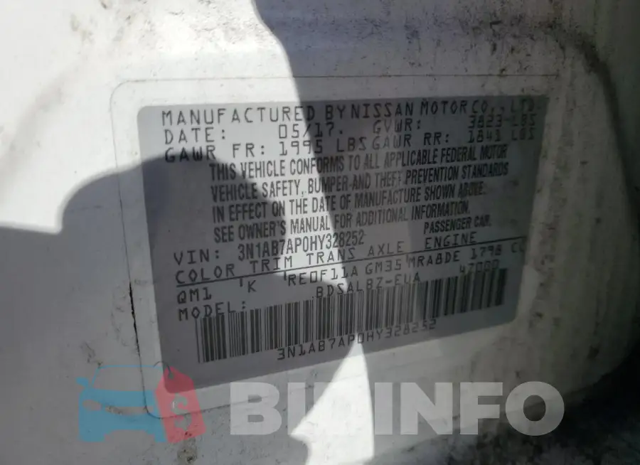 3N1AB7AP0HY328252 Photo# 12