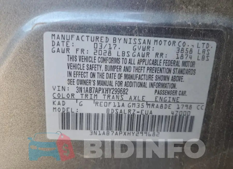 3N1AB7APXHY299682 Photo# 12