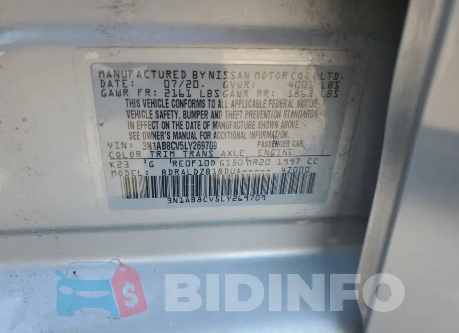 3N1AB8CV5LY269709 Photo# 13