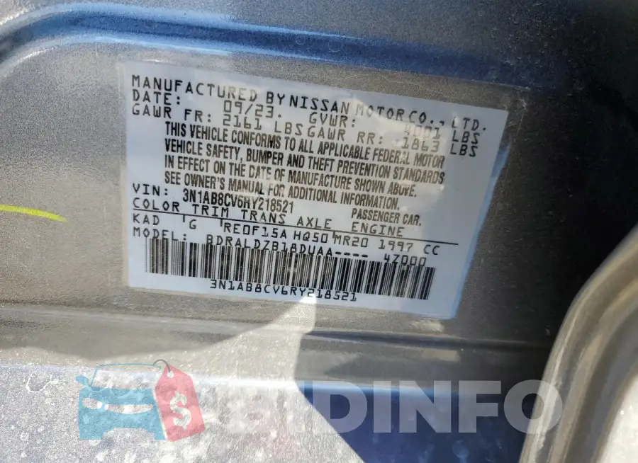 3N1AB8CV6RY218521 Photo# 13