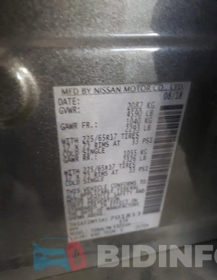 5N1AT2MT5KC701853 Photo# 14