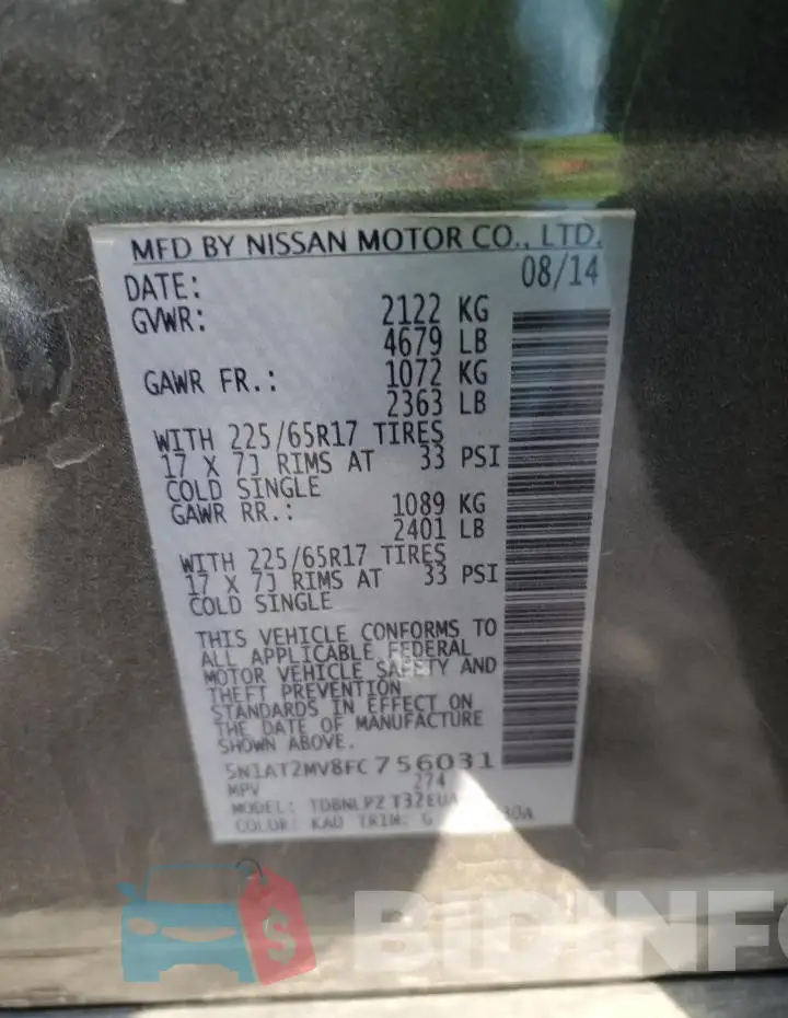 5N1AT2MV8FC756031 Photo# 13