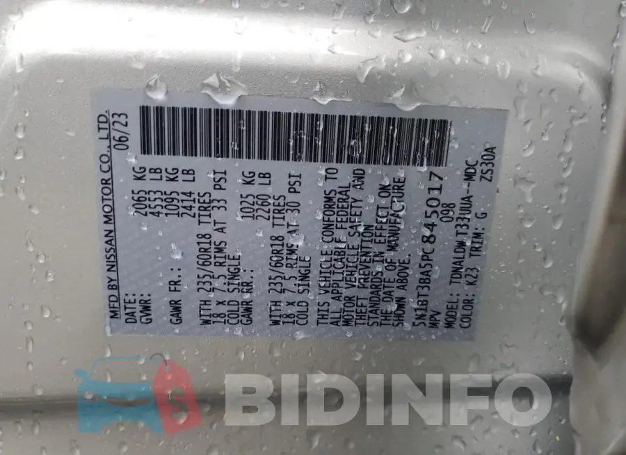 5N1BT3BA5PC845017 Photo# 12