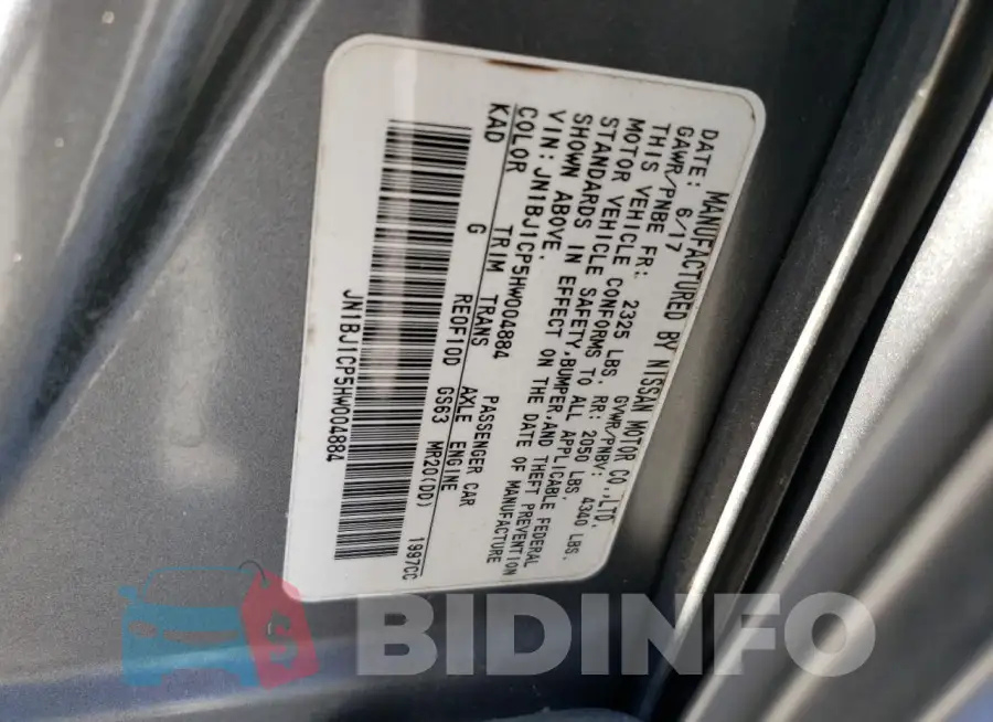 JN1BJ1CP5HW004884 Photo# 13