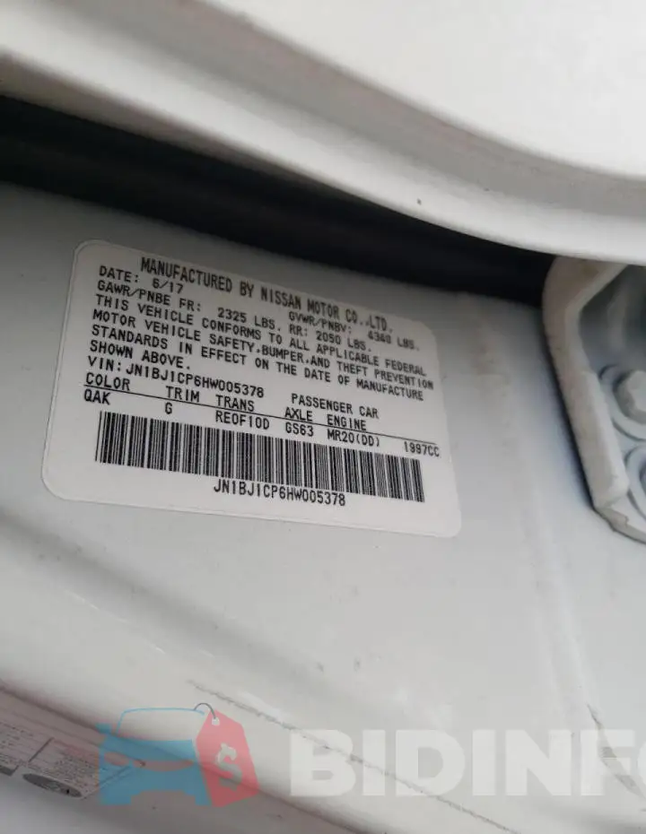 JN1BJ1CP6HW005378 Photo# 10