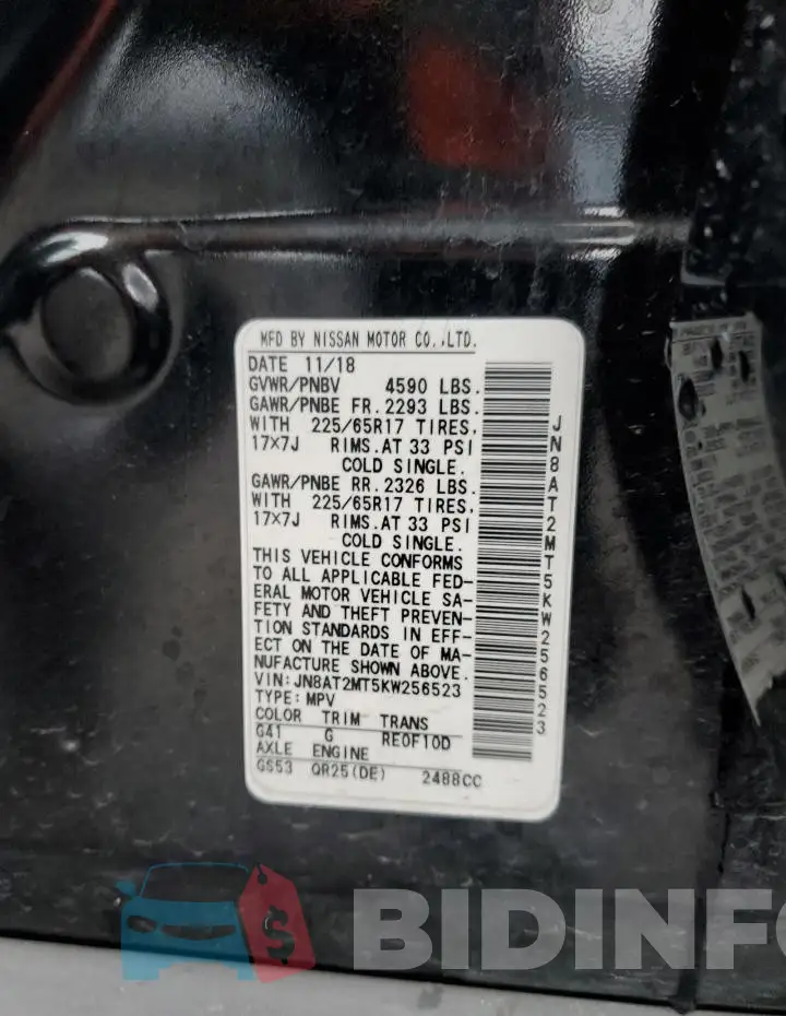 JN8AT2MT5KW256523 Photo# 14