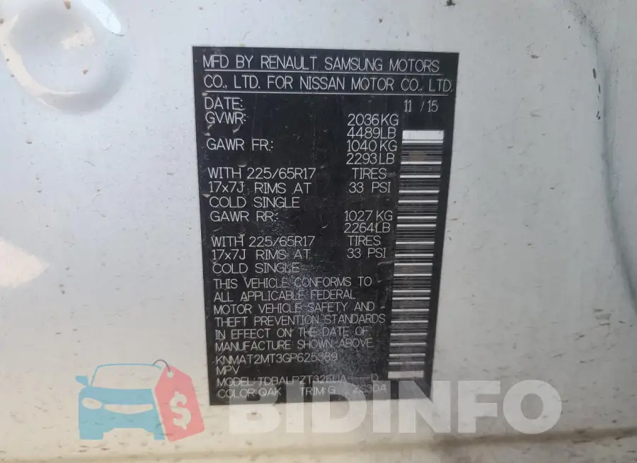 KNMAT2MT3GP625389 Photo# 12