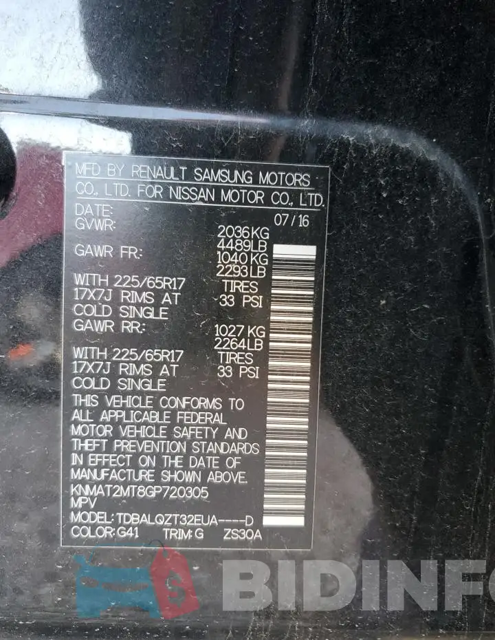 KNMAT2MT8GP720305 Photo# 13