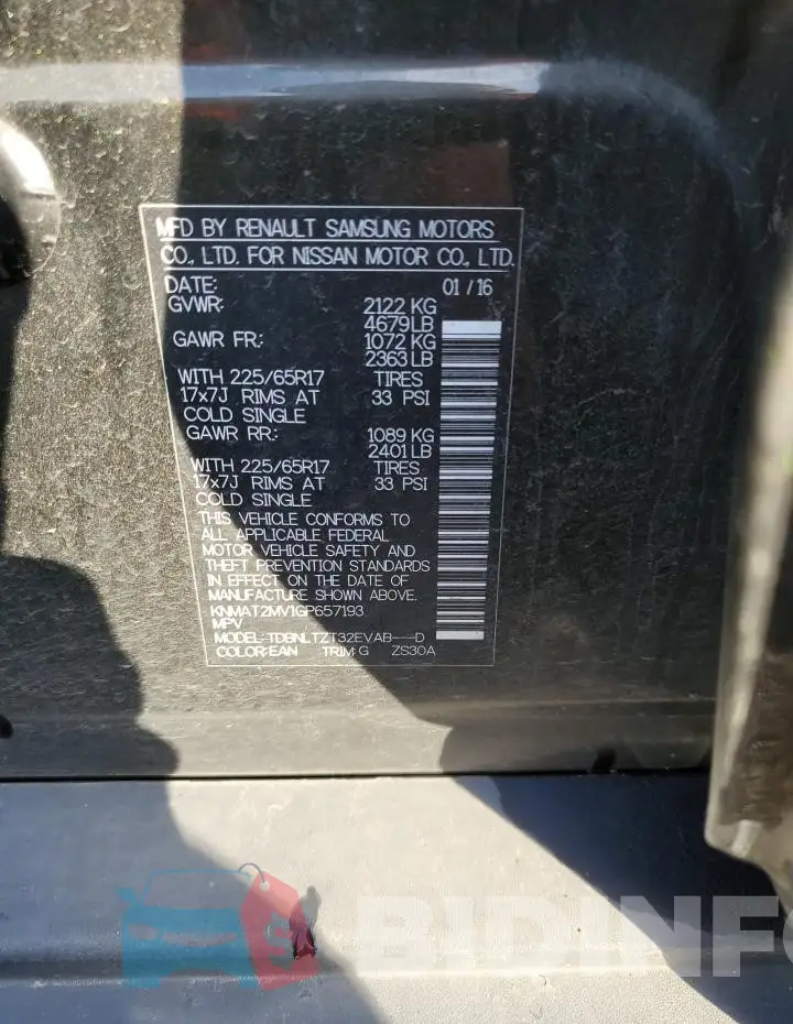 KNMAT2MV1GP657193 Photo# 12