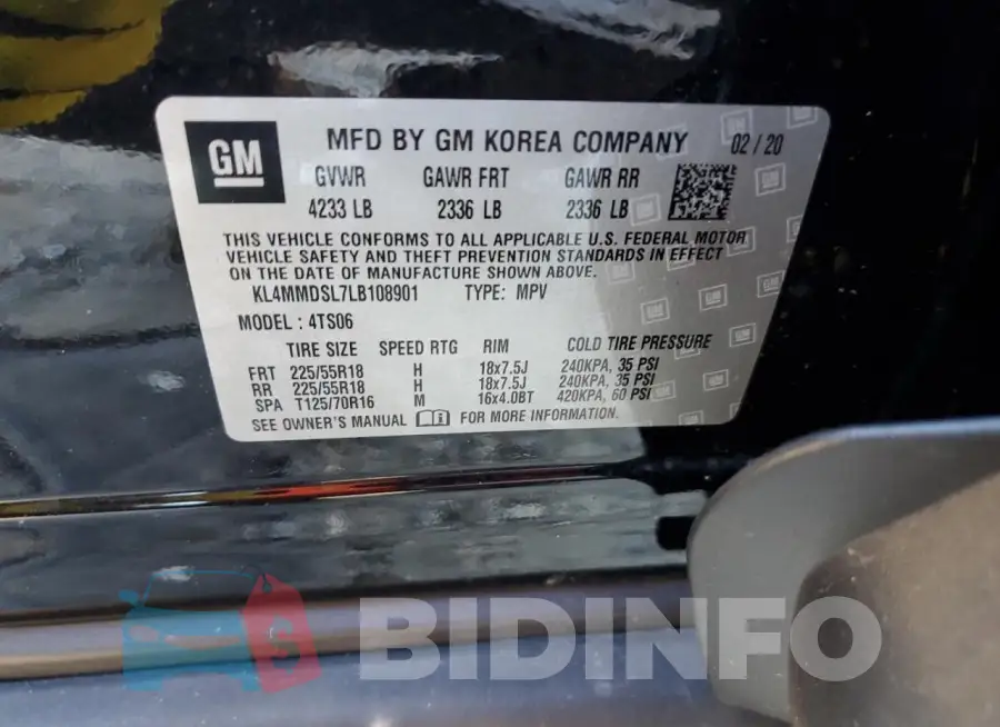 KL4MMDSL7LB108901 Photo# 13