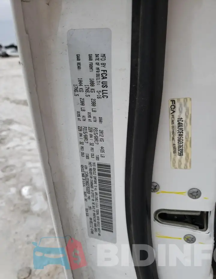 1C4NJCEA6GD763259 Photo# 12
