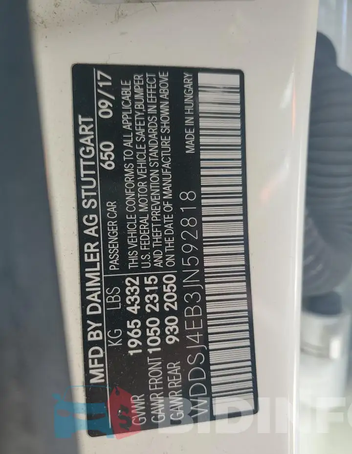 WDDSJ4EB3JN592818 Photo# 12