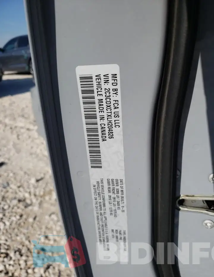 2C3CDXCTXLH204826 Photo# 12