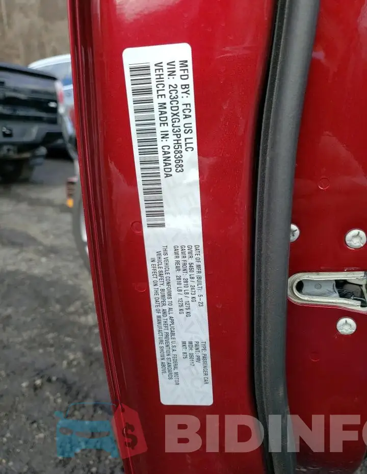 2C3CDXGJ3PH583683 Photo# 12
