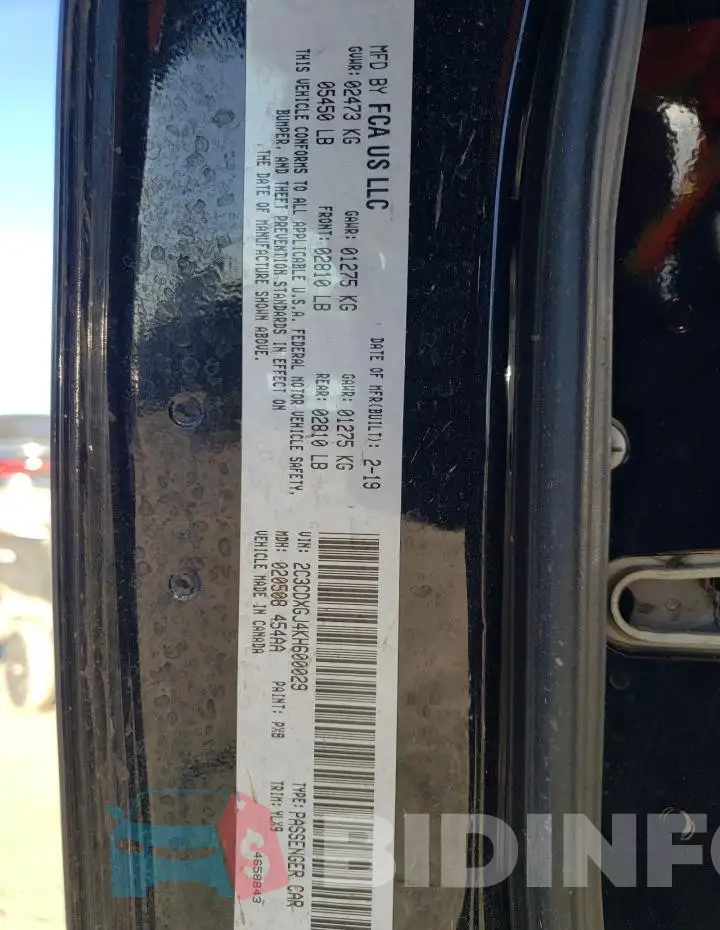 2C3CDXGJ4KH600029 Photo# 12