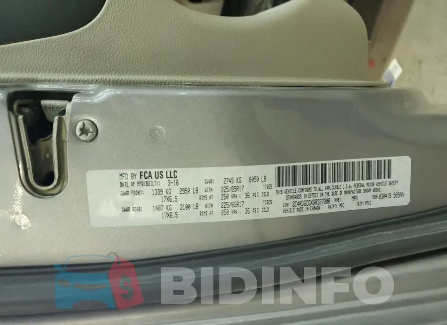 2C4RDGCGXGR327308 Photo# 14