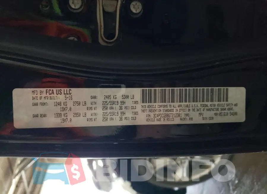 3C4PDCGB8GT212301 Photo# 12