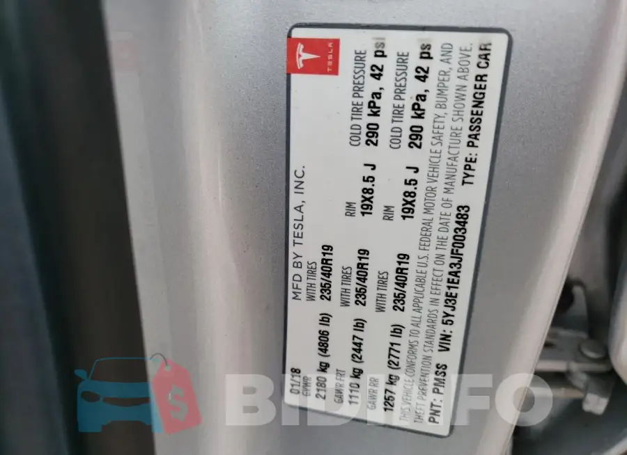 5YJ3E1EA3JF003483 Photo# 12