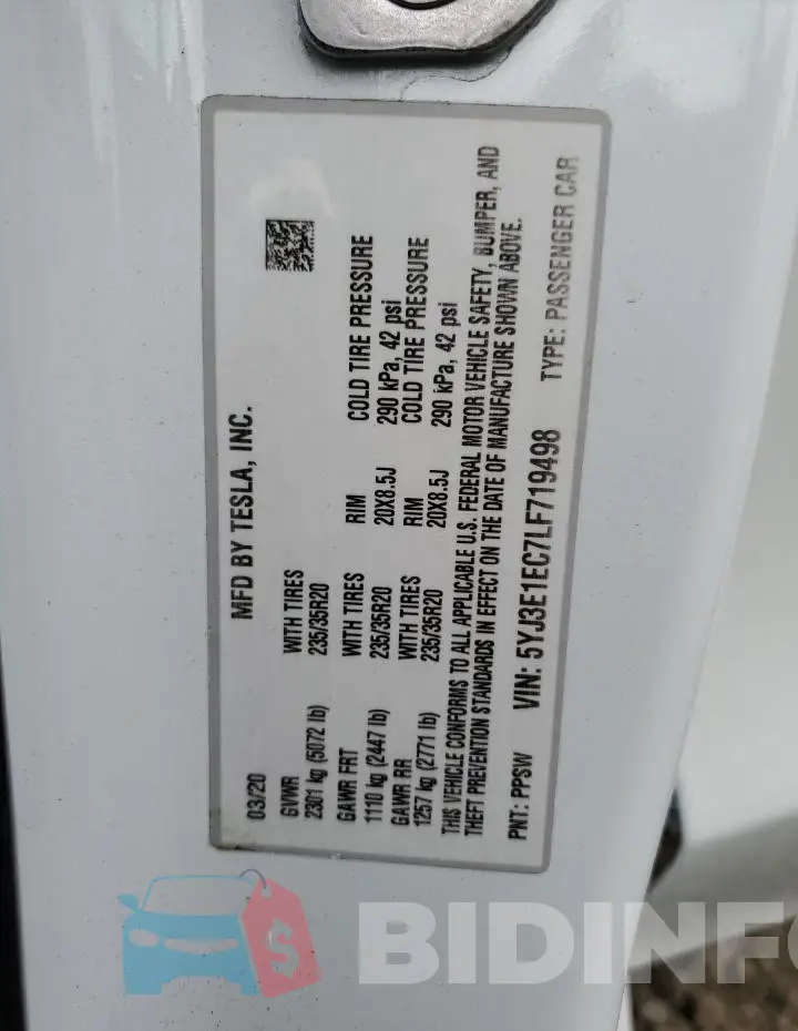 5YJ3E1EC7LF719498 Photo# 12