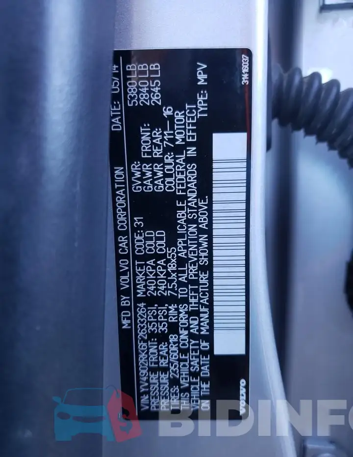 YV4902RK6F2633264 Photo# 12