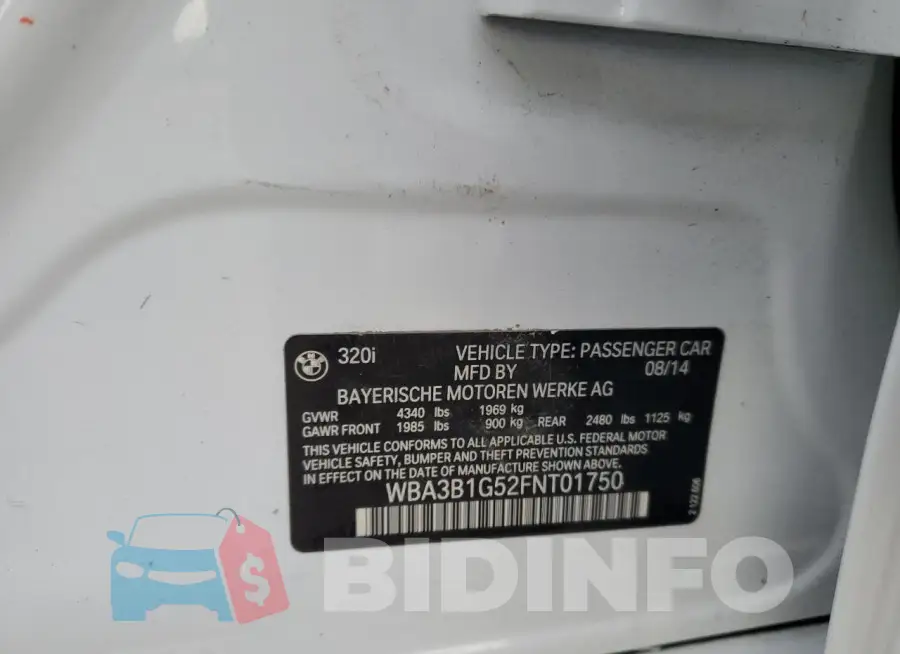 WBA3B1G52FNT01750 Photo# 12