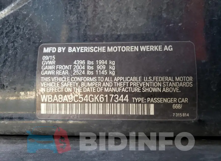 WBA8A9C54GK617344 Photo# 12