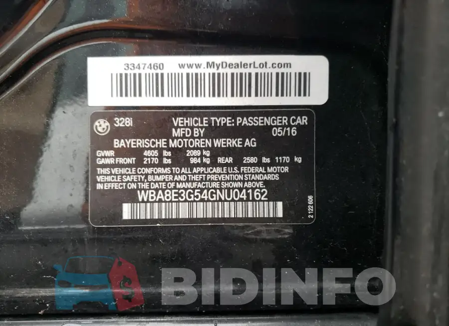 WBA8E3G54GNU04162 Photo# 12