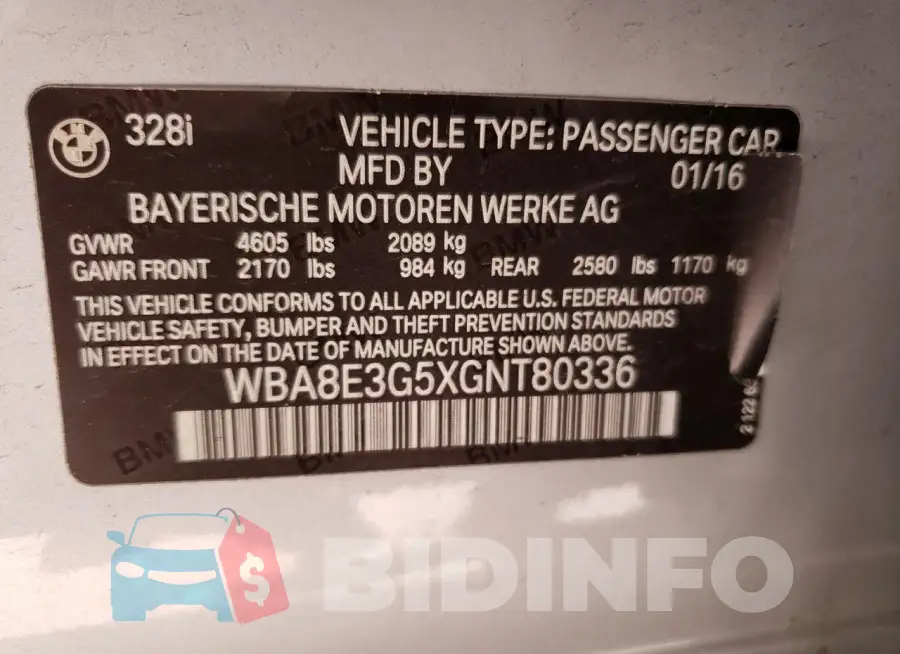 WBA8E3G5XGNT80336 Photo# 12