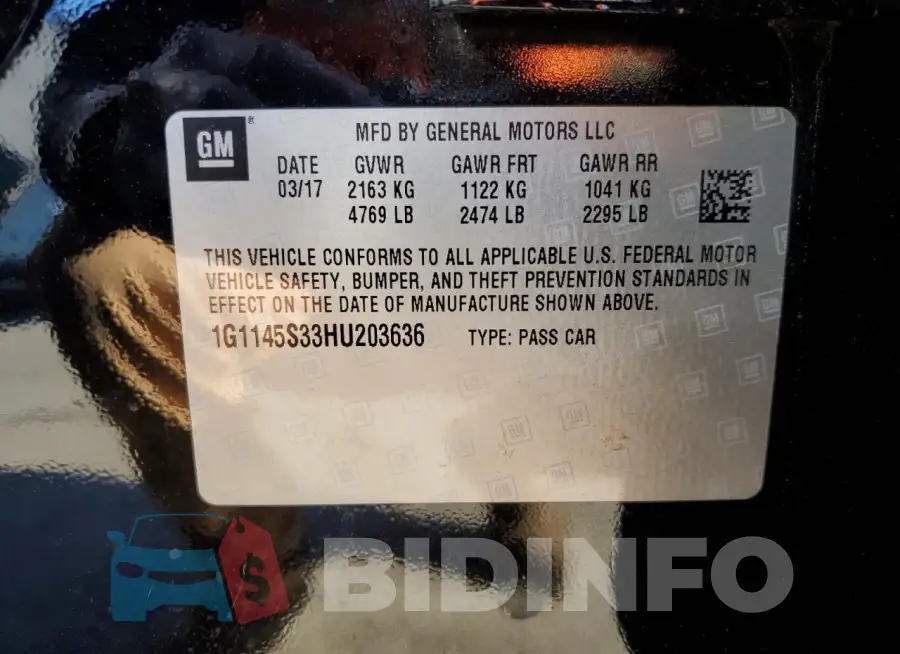 1G1145S33HU203636 Photo# 13