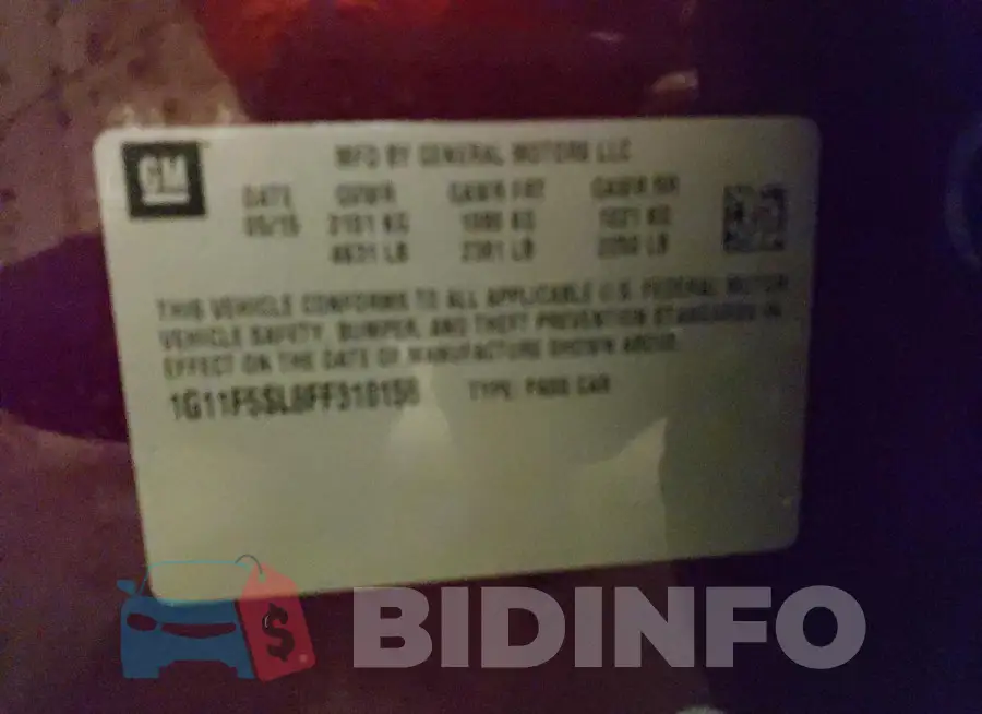 1G11F5SL8FF310158 Photo# 12