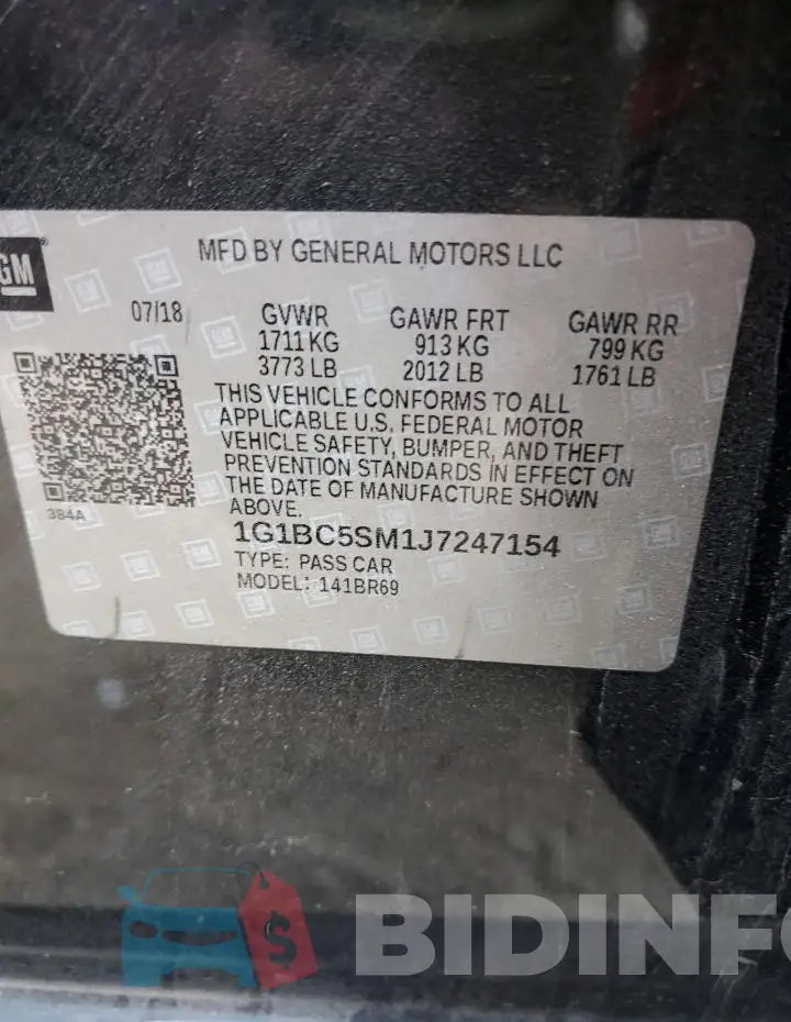 1G1BC5SM1J7247154 Photo# 12