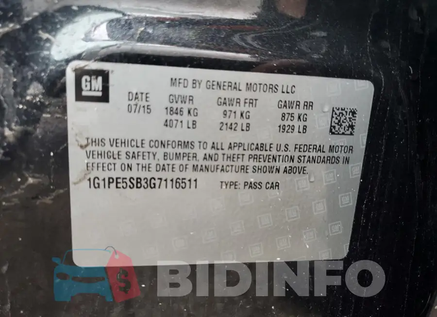 1G1PE5SB3G7116511 Photo# 13