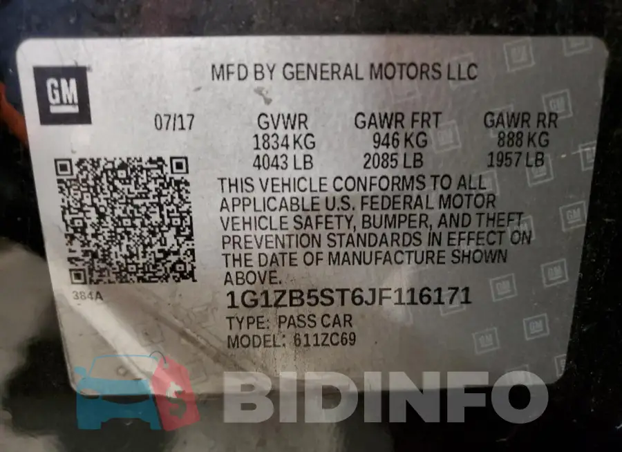 1G1ZB5ST6JF116171 Photo# 12