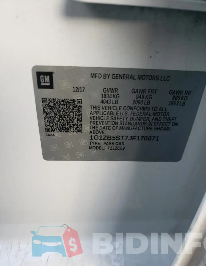 1G1ZB5ST7JF170871 Photo# 13