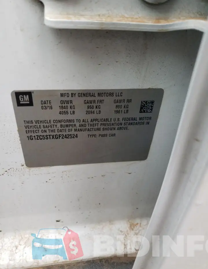 1G1ZC5STXGF242524 Photo# 12
