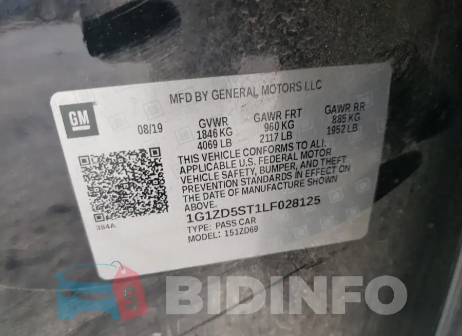 1G1ZD5ST1LF028125 Photo# 13