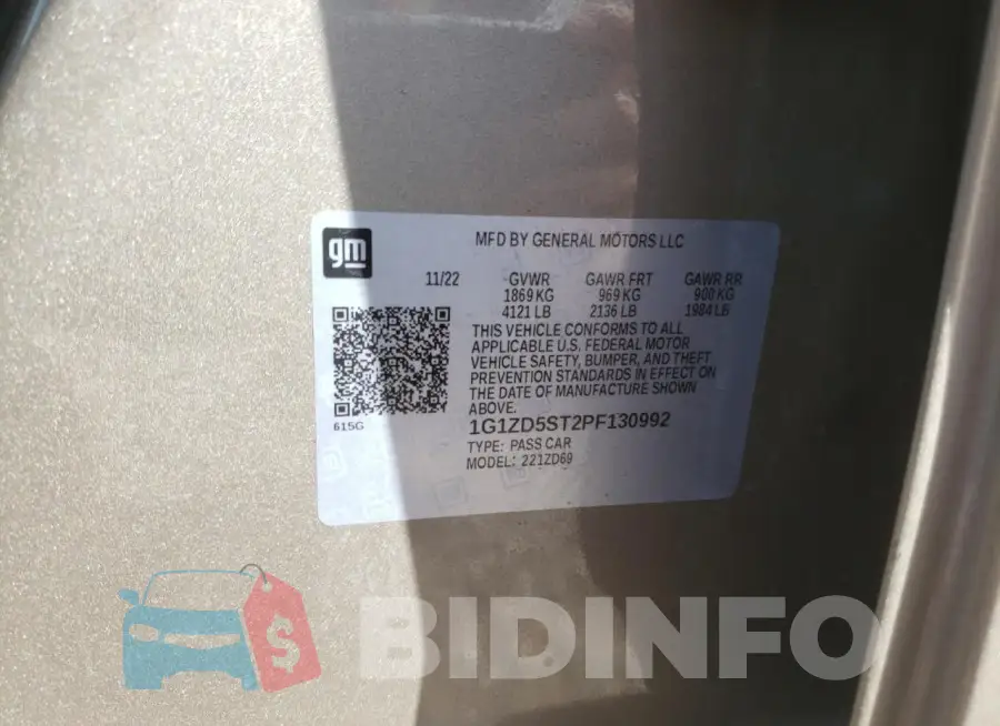 1G1ZD5ST2PF130992 Photo# 12